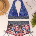 Square Neck Modest Bikini Set With Skull Print | SAMAG