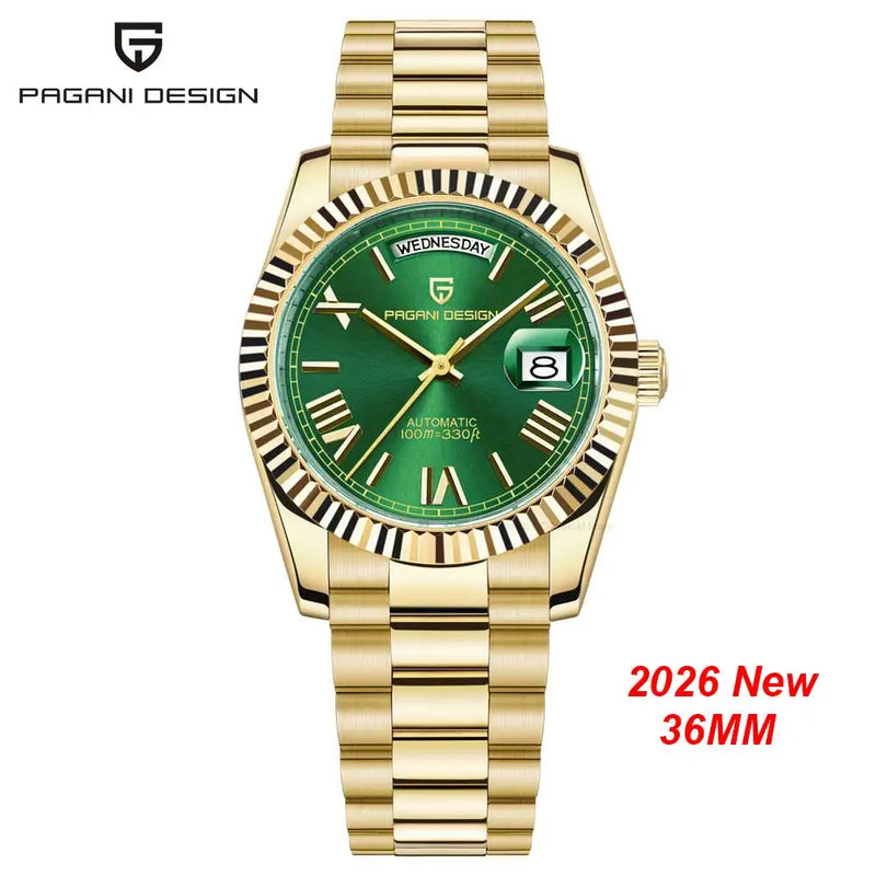 2026 New DD36 Men's Watches PAGANI DESIGN Luxury Automatic Mechanical Watch Men AR Sapphire Glass Business Blue Wristwatch Men ST16 Movt Clock Local Delivery