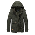 Men's Casual Winter Thick Warm Parkas Windproof Overcoats Male Military Wool Liner Hooded Down Jackets Outdoors Long Coats