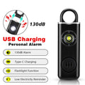 Hollarm Self Defense Alarm 130dB Anti-wolf Personal Alarm for Woman With LED Light USB-C Charge Emergency Anti-Attack Keychain