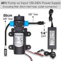 45/60/80/100W Self-Priming Pressurize Water Pump Drip Watering System Garden Greenhouse Automatic Misting Cooling Irrigation Kit