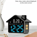 LED Digital Alarm Clock House Voice Control Date Week Brightness Adjustment Electronic Table Clock with Night Light 12/24H
