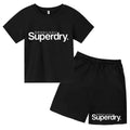 Kids Summer Casual Letter Print Breathable Tees+Short | SAMAG
