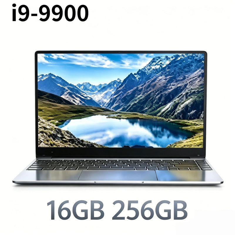 2026 Intel Core i9 9900 14.1 Inch Gaming Laptop 5GHz 32GB RAM 2TB SSD Ultra Slim Notebook 1920x1080 Office Pro Max