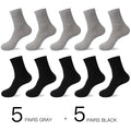 HSS 2023 Men's Cotton Socks New styles 10 Pairs / Lot Black Business Men Socks Breathable Spring Summer for Male US size(6.5-12)