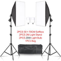 Studio Kit Photo Softbox Light Box Lighting Single Led Lamp with Tripod Photography Shooting Soft Box Flash E27 Accessories