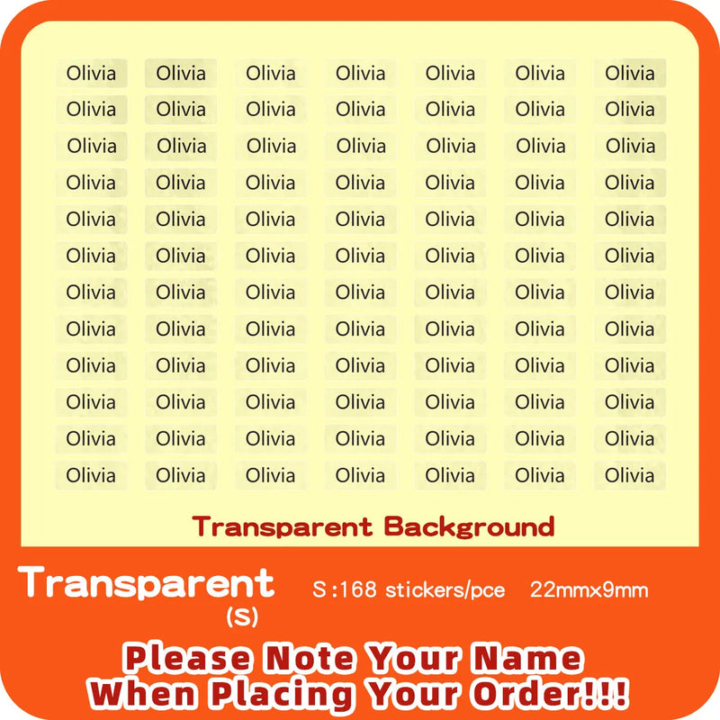 Transparent Name Sticker Custom Hebrew Waterproof Personalized Children Label for Schlool Stationery - Visuel 7 | SAMAG