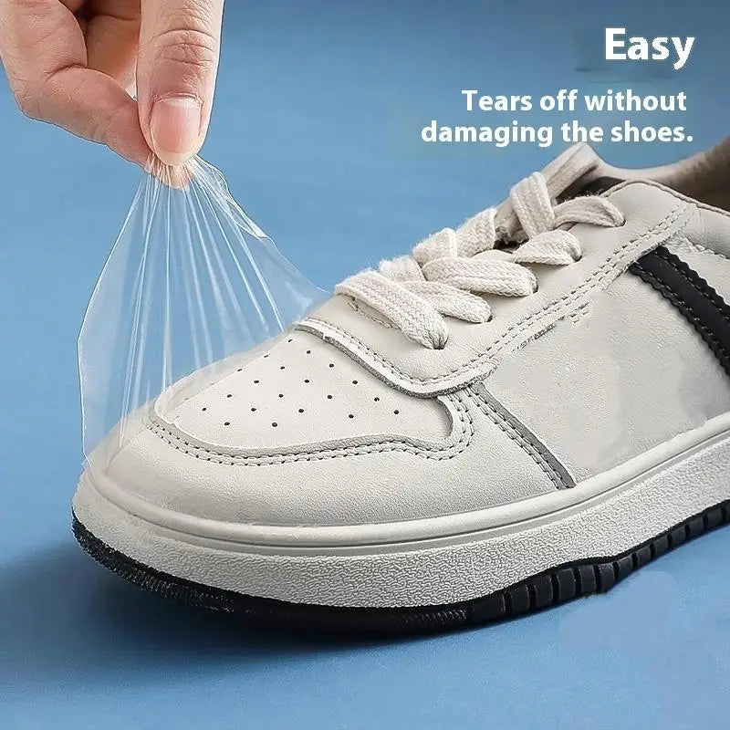 30/90Pcs Shoe Toe Rain Stickers Clear Films Shoe Head Stain Removal Wear Resistant Dirt Resistant Waterproof Shoe Stickers