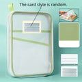 A4 Zipper File Bag Nylon Documents Storage Three Layers Thick Mesh Fabric Transparent Pouch for Books Office Students Supplies