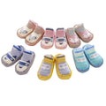 Baby Shoes Cotton Floor Socks Shoes Cartoon Cute Baby First Walkers Toddler Shoes Girl Boys Kids Soft  PU Sole Shoe Anti-slip