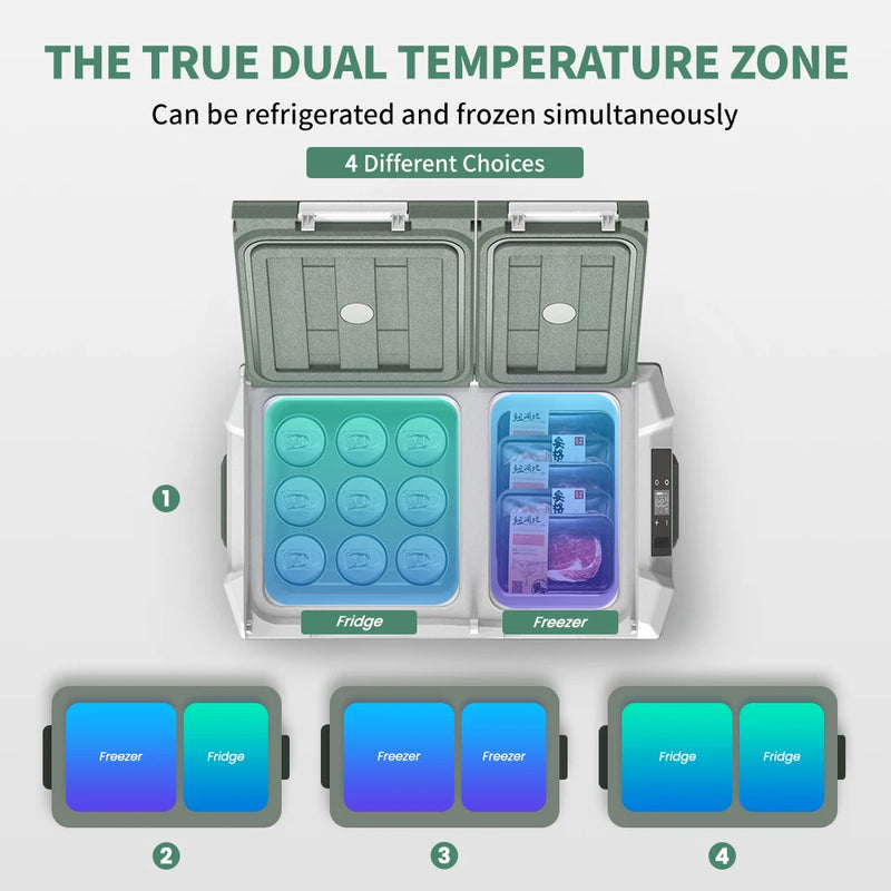 Alpicool NLS 20L 30L 40L Car Refrigerator Mini Fridge Freezer 12V Portable Compressor Cooler 12/24V DC 100-240V AC for Camping
