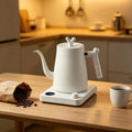 1L Gooseneck Mechanical & Smart Temp Control Kettle - Auto Shut-Off & Boil-Dry Protection Stainless Steel Pour-Over Coffee&Tea