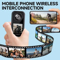 4K+2K Dual Lens Action Camera, Front & Rear WiFi Sports Cam, 130° Wide Angle Night Vision Camera for Motorcycle Helmet Vlog