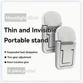 2PCS Mini Foldable Laptop Stand Portable Computer Keyboard Riser with 2 Adjustable Angles Self-Adhesive Invisible Notebook Stand