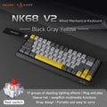 AJAZZ NK68V2 Single-Mode Wired Mechanical Keyboard Portable Gaming Keyboard RGB Hot-Swappable PC Lightweight Mechanical Keyboard