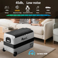Alpicool T50 Dual Temperature Control 12 Volt Refrigerator 53 Quart Portable Car Fridge Freezer (-4°F~68°F) for Truck, RV, Boat