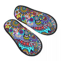 Custom Kizomba Samakaka Ankara Print Soft Memory Foam House Slippers Women African Wax Design Comfy Warm Anti-skid Sole Slipper