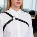 Punk Chest Women, Fashion Pu Leather Harness Belt, One Shoulder Suspenders Straps Rave Outfit.