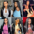 16 42 Inch Straight Lace Front Wigs Human Hair 13X4 Hd Lace Frontal Wig 250 Density Bone Straight Brazilian Human Hair Wig Straight Closure Wig for Women