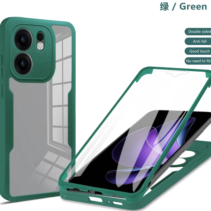 Full Body Protection Shockproof Case for OPPO Reno 13F 13FS 5G Reno 14 Pro Reno15 Protective Cover Clear Fundas Coque Capa