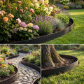 10m Garden Lawn Edging Strip, Bendable Landscape Border, Soil Barrier Tree Surround Divider for Yard Flower Bed Landscaping