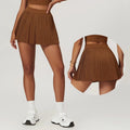 Women's 2 Piece Yoga Skirt Set Hip Hugging Slimming Outdoor Fitness Tennis Skirt Sun Protection Sports Outfit