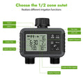 Dual Zone Independent Smart LCD Display Garden Watering Timer Atomization Spray Kit Mist Cooling System Irrigation Controller