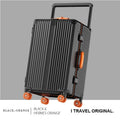 BunnyFly Suitcase Wide Handle Travel Suitcase Men 20 24  Carry-On Luggage Women PC Aluminum Frame Trolley Case