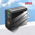 5 Ports 65W USB Type C Fast Charging Charger QC 3.0 Phone Adapter  For iPhone 15 Huawei Xiaomi Samsung EU/US Plug Wall Charger