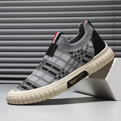 Trendy Plaid Slip - On Men's Shoes, Breathable Mesh Casual | SAMAG