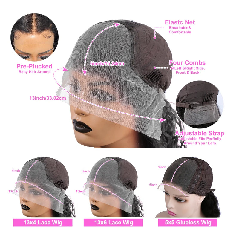 Wear And Go 5x5 Straight Glueless Wig 100% Human Hair Wig 13x6 Lace Front Human Hair Wig Brazilian 13x4 Lace Front Closure Wigs For Black Women Preplucked