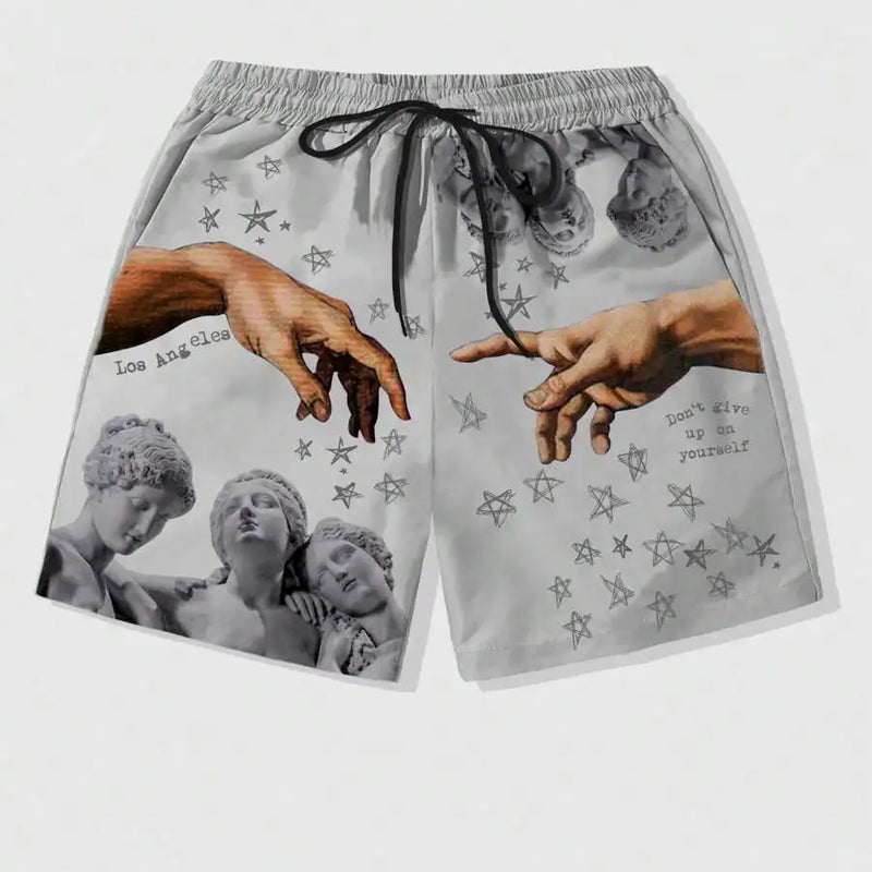 New Men's Summer Shorts Loose Luxury 3D Printing Casual | SAMAG