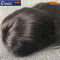 Natural Black Color 150% Density  Breathable Lace in the Center with Knotted Pu around Human Hair Wigs For Women Long Women Wig