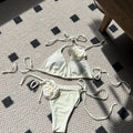 Sexy 3D flower bikinis sets triangle two pieces rose | SAMAG