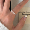 925 Sterling Silve Love Heart Hollowed Out Ring For Women Girl Extremely Fine Korea Ins Jewelry Gift Dropshipping