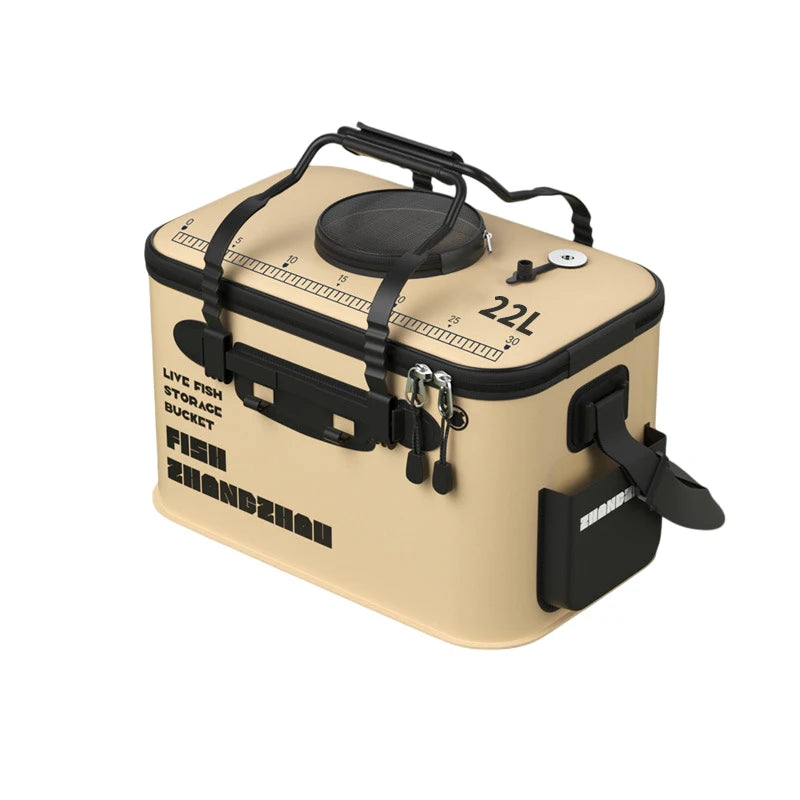 Portable folding fishing box, outdoor large capacity fish | SAMAG
