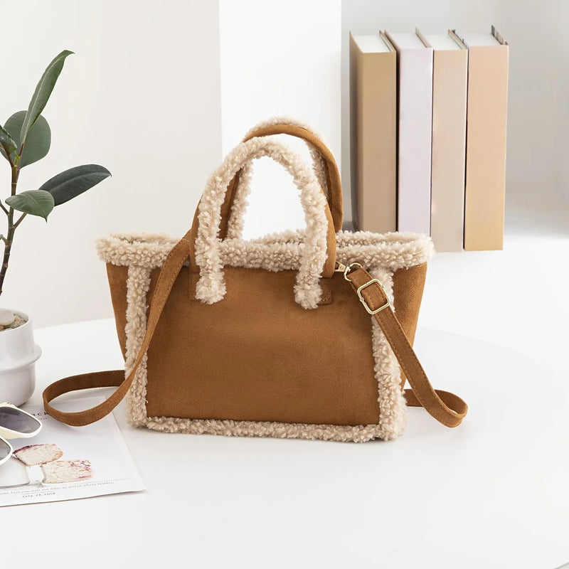 Women's Plush Crossbody Handle Bag Autumn Winter Elegant Bag Soft Velvet Handbag Large Capacity Shoulder Bag Best Gifts for Wedding Party Festival Valentine's Day Thanks Giving Day