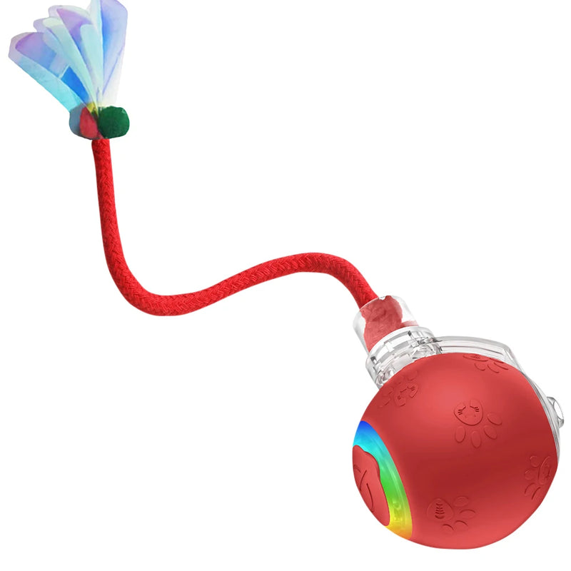 Interactive Cat Toy Ball Motion Activated Self Rotating Ball Fast Rolling Ball Anti-Depression Pet Toy for Indoor Cat Kitten