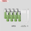 New Rechargeable 1.5v AAA Lithium Batteries 6800mAh Capacity, USB-C AAA Li-ion Battery 2000 times cycle with cable for free