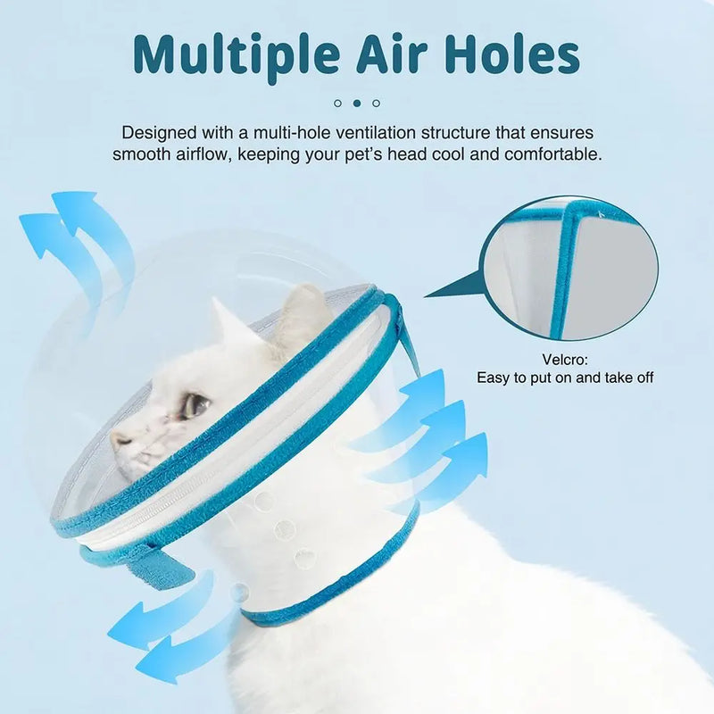 Protective Biting Prevention Cat Muzzle Breathable Transparent Astronaut Helmet Adjustable Pet Hood Pet Supplies