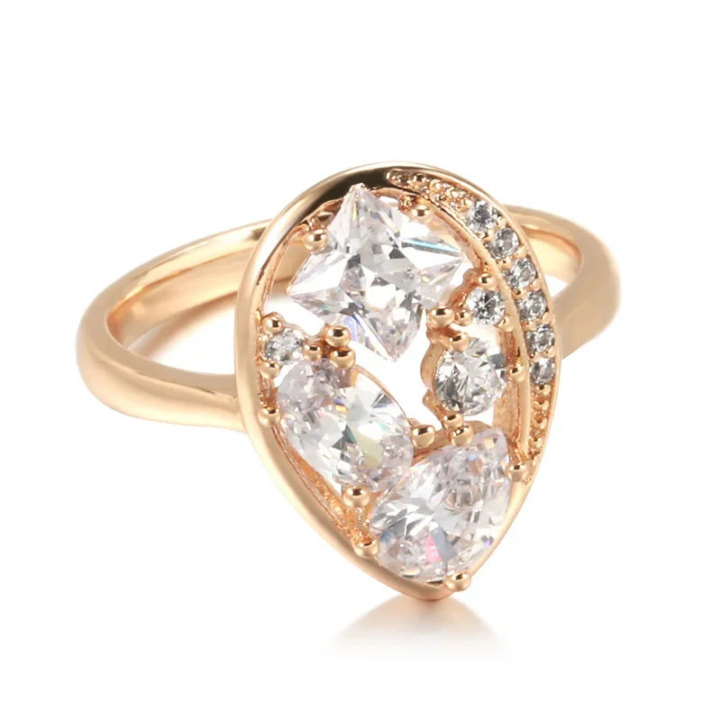 Real 14k Gold Diamond Ring for Women To Join Party Peridot Gemstone Anillos De Wedding Diamante Engagement - Visuel 6 | SAMAG