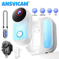 ANSVICAM 4K Action Camera with Charging Case 64GB Card  6-Axis EIS Wifi Waterproof for Outdoor Sports Vlogging POV Thumb Cameras