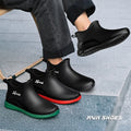 Fashionable Adult Short Rain Boots Waterproof Ankle Shoes Anti-Slip Durable Rubber Footwear For Men Women Suitable for Rainy Day