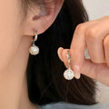 VENTFILLE 925 Sterling Silve Star Hoop Earring for Women Zircon Geometry Wide Office Versatile Jewelry Birthday Gift Dropship
