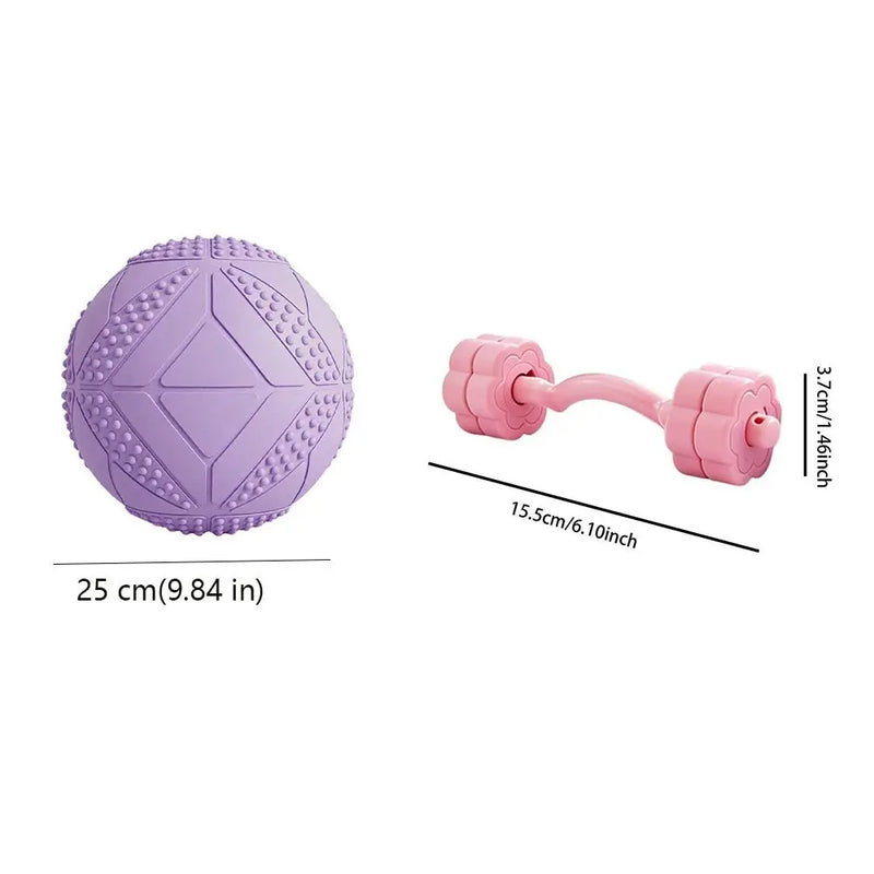 25 CM Abdominal Pressure Ball Anti Burst Slip Resistant Yoga Pilates Ball Inflatable Thickened Fitness Balance Ball Home Gym