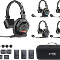 SYNCO XTALK X2 X5 2.4G Wireless Intercom Headset System 2-Person 350M 1148FT 24H Working Time Noise Reduction for Video Shooting