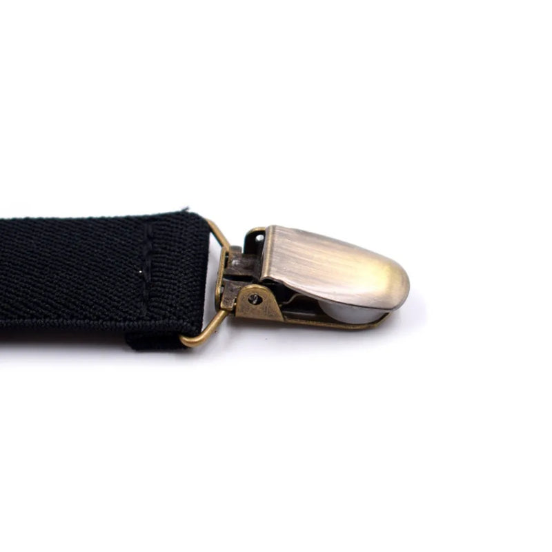 Vintage Suspenders 2.5cm Wide Y-back with 3 clips Adjustable Elastic Trouser Braces Suspender Belt for Women Fashion Accessories