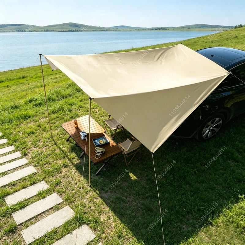 Car Side Awning Butterfly Tarp with Silver Coating | SAMAG