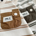 Children's Short Sleeved Round Neck Striped T-Shirt | SAMAG