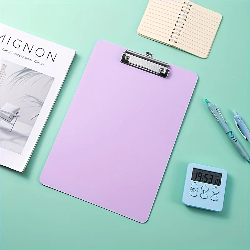 1pc A4 Plastic Color Folder with Clip - Durable Material, Multifunctional Writing Board for Exam Documents, Office Organization